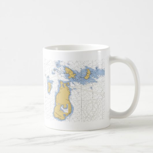 Beaver Island, MI Nautical Chart Koffiemok (Rechts)