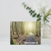 Beaver Island Michigan Hiking Travel Briefkaart (Staand voorkant)