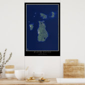Beaver Island Michigan van Space Satellite Art Poster (Keuken)
