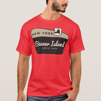 Beaver Island State Park, New York Welkomstbord T-shirt