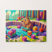 Beaver Jigsaw puzzels (Horizontaal)