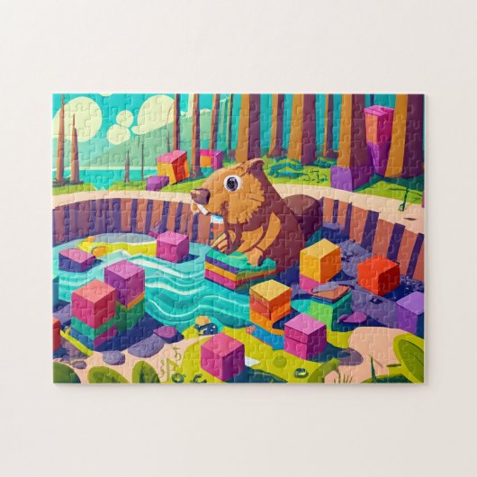 Beaver Jigsaw puzzels (Horizontaal)