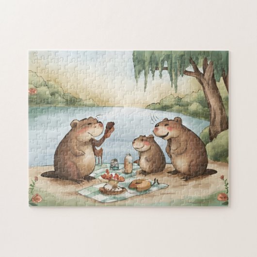 Beaver Jigsaw puzzels (Horizontaal)
