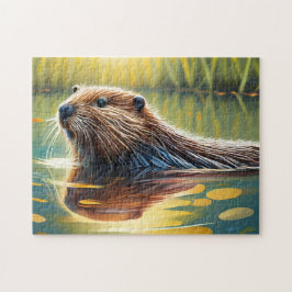 Beaver Jigsaw Puzzels Digitaal Schilderen