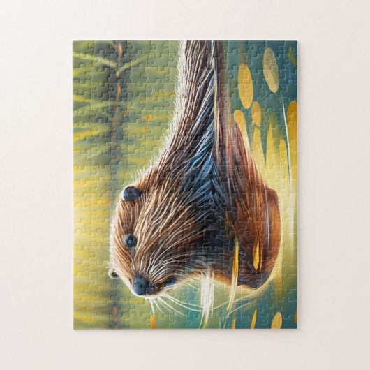 Beaver Jigsaw Puzzels Digitaal Schilderen (Verticaal)
