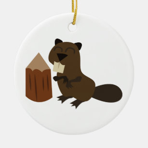 Beaver Keramisch Ornament