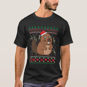 Beaver Kerst Ornament Gift Boerderij Grappig Lelij T-shirt