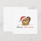 Beaver Kerst Sneeuw Winter Dieren Bever Kaart (Voorkant / Achterkant)