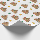 Beaver kerstboom Funny Animal Kerstmis Cadeaupapier (Hoek)