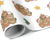 Beaver kerstboom Funny Animal Kerstmis Cadeaupapier (Rol Hoek)