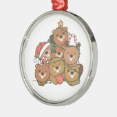 Beaver kerstboom Funny Animal Kerstmis Ceram Metalen Ornament (Links)
