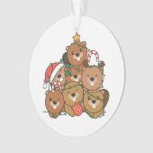 Beaver kerstboom Funny Animal Kerstmis Ornament (voorkant)