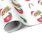 Beaver-kerstsneeuwwinterdieren Beaver Wrappi Cadeaupapier (Rol Hoek)