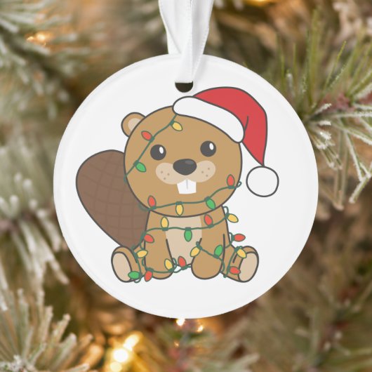 Beaver-kerstwinterdieren Beaver Ornament (Boom)