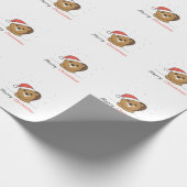 Beaver-kerstwintersneeuw Cadeaupapier (Hoek)