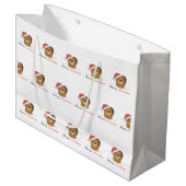 Beaver-kerstwintersneeuw Groot Cadeauzakje (Voorkant Gekanteld)
