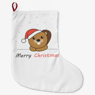 Beaver-kerstwintersneeuw Grote Kerstsok