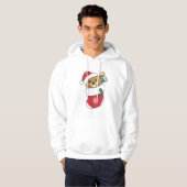 Beaver-kerstwintersneeuw Hoodie (Voorkant volledig)