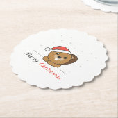 Beaver-kerstwintersneeuw Kartonnen Onderzetters (Gekanteld)