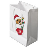 Beaver-kerstwintersneeuw Medium Cadeauzakje (Voorkant Gekanteld)
