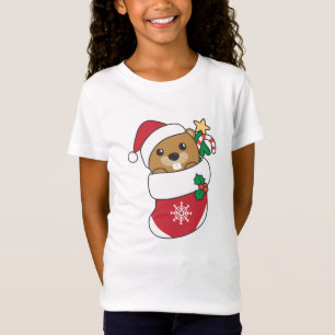 Beaver-kerstwintersneeuw T-shirt