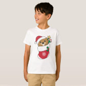 Beaver-kerstwintersneeuw T-shirt (Voorkant volledig)