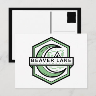 Beaver Lake Arkansas maan hexa kleur aanpasbaar Briefkaart