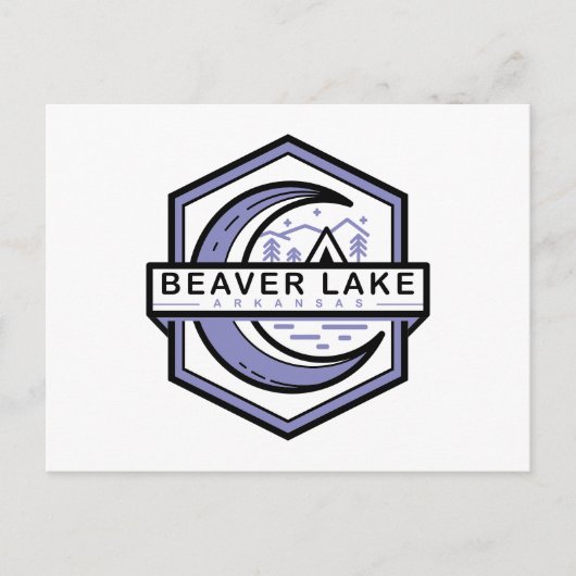 Beaver Lake Arkansas Moon Hexa Briefkaart (Voorkant)