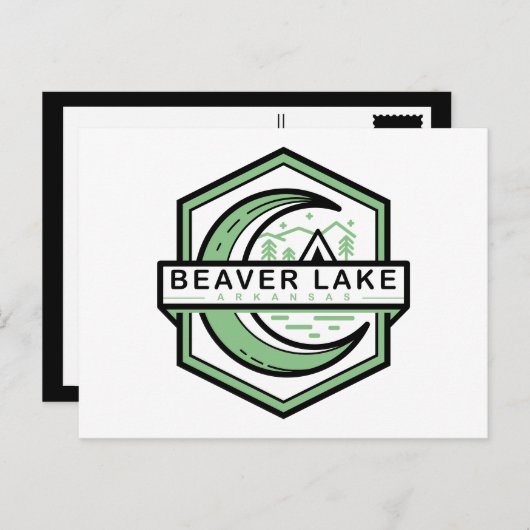 Beaver Lake Arkansas Moon Hexa Kleur Aanpasbaar Briefkaart (Voorkant / Achterkant)