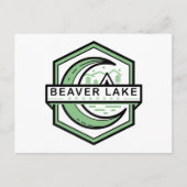 Beaver Lake Arkansas Moon Hexa Kleur Aanpasbaar Briefkaart (Voorkant)