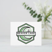Beaver Lake Arkansas Moon Hexa Kleur Aanpasbaar Briefkaart (Staand voorkant)