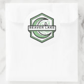 Beaver Lake Arkansas Moon Hexa Ronde Sticker (Tas)