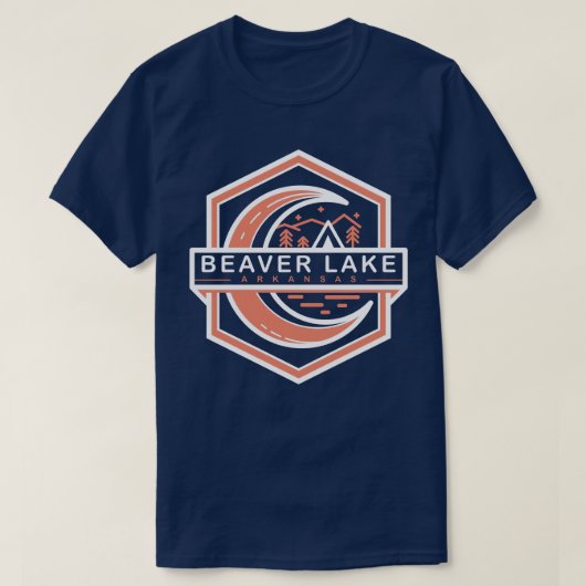Beaver Lake Arkansas Moon Shine Hexa T-shirt (Design voorkant)