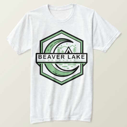 Beaver Lake Arkansas Moon Shine Hexa T-shirt (Design voorkant)