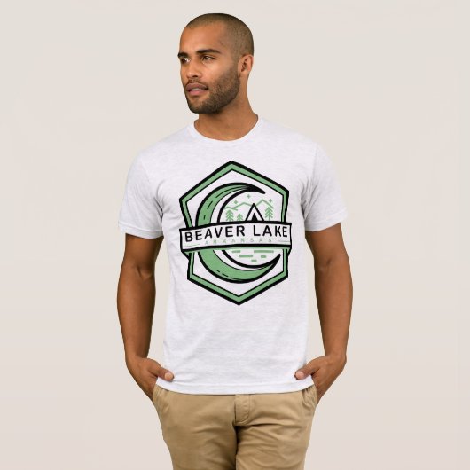 Beaver Lake Arkansas Moon Shine Hexa T-shirt (Voorkant volledig)