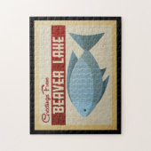 Beaver Lake Jigzaag Puzzle Blue Fish Legpuzzel (Verticaal)