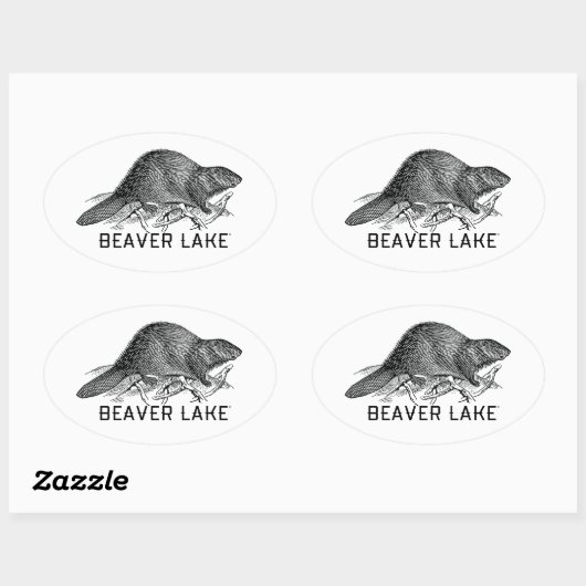 Beaver Lake Ovale Sticker (Vel)