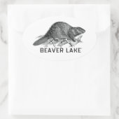 Beaver Lake Ovale Sticker (Tas)