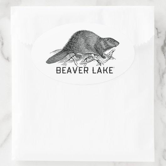 Beaver Lake Ovale Sticker (Tas)