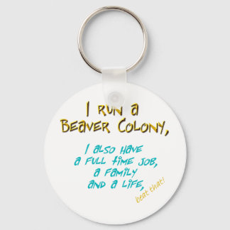 beaver leader turquoise sleutelhanger