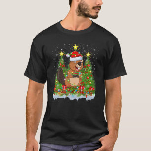 Beaver Lighting Xmas - Lover Funny Beaver Chris T-shirt