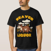 Beaver Liquor Drink Pun Dierenvriend Gift T-shirt (Voorkant)