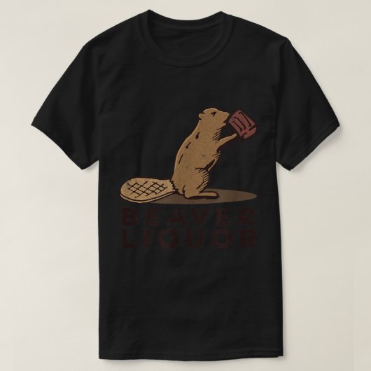 Beaver Liquor Drink T-shirt (Design voorkant)