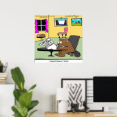 Beaver Living Wills Funny Rick London Poster (Thuiskantoor)