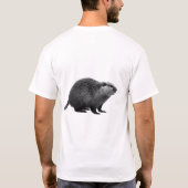 Beaver Love op wit T-shirt (Achterkant)