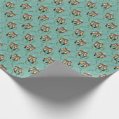 Beaver Love Pattern Cadeaupapier (Hoek)