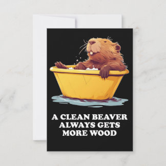 Beaver Lover Bath Bedankkaart