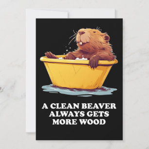 Beaver Lover Bath Bedankkaart