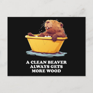 Beaver Lover Bath Briefkaart