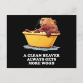 Beaver Lover Bath Briefkaart (Voorkant)